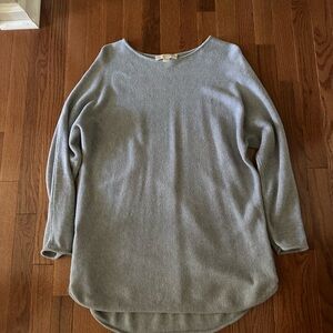 Michael Kors Light Gray Women's Sweater with zipper sleeves.